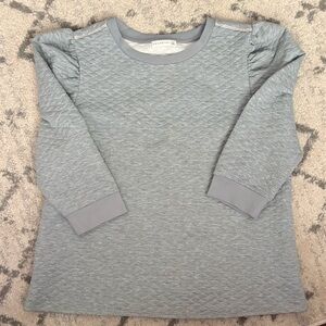 Retrology Quilted Sweatshirt Gray XL Long Sleeve Pullover